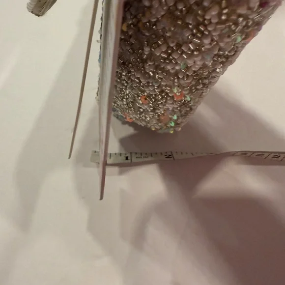 MADE IN INDIA Christmas beaded Shoulder Bag NWT - Picture 6 of 12